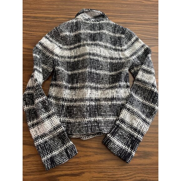 Lucky Brand black and white zip front jacket size XS - Picture 2 of 3